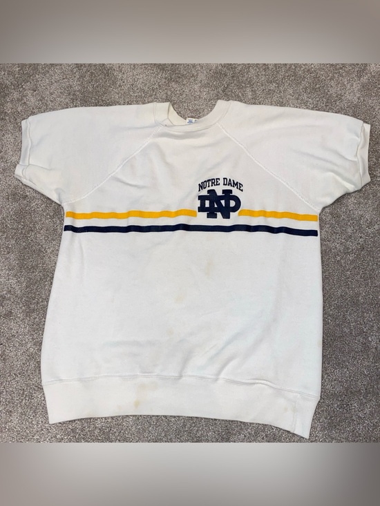 Champion Other - Vintage 80s Champion Notre Dame Fighting Irish Short Sleeve Sweatshirt Size L